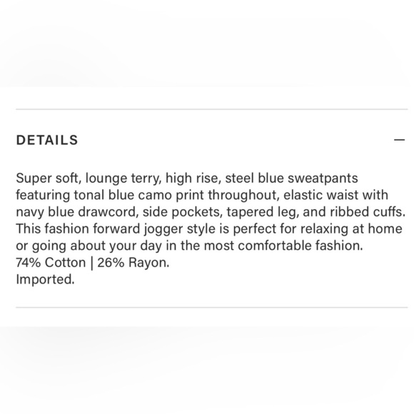 Rails Oakland Sweatpant Blue Indigo Camo - Picture 13 of 13